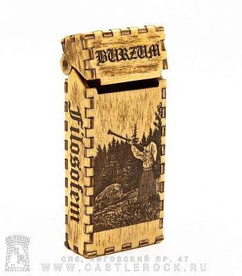 портсигар деревянный burzum "filosofem" (узкий)