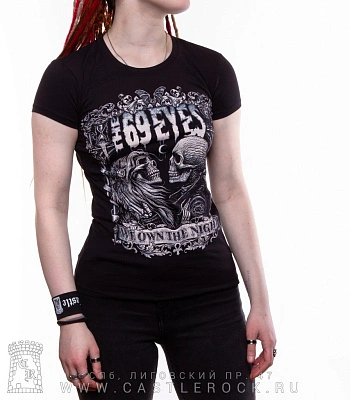 женская футболка 69 eyes "we own the night"