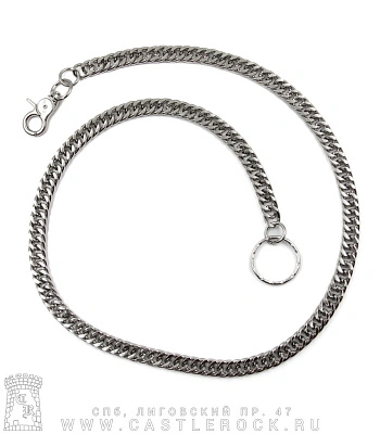 цепь с карабином панцирная (двойная, 11 мм)