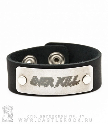 браслет кожаный overkill (широкий)