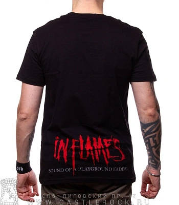 футболка in flames "sounds of a playground fading" (принт темный)