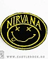 нашивка nirvana (смайл, надпись, овальная, вышивка)