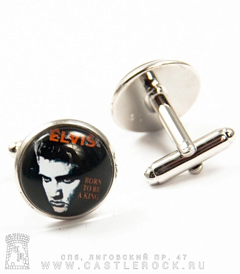 запонки elvis presley "born to be a king"
