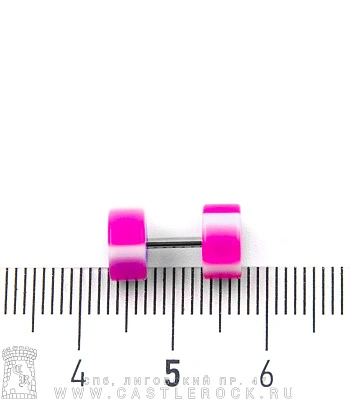 Обманка Плага Сталь с Акриловыми Шайбами Цветок (сине-розовая) 1,2 х 6 х 8/8