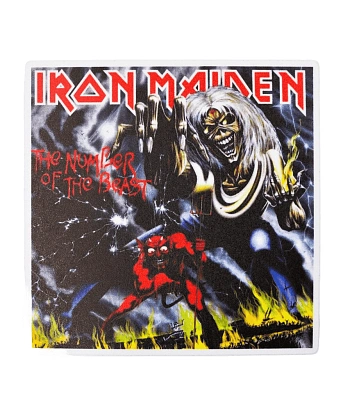 наклейка виниловая iron maiden "the number of the beast"