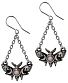 серьги alchemy gothic (алхимия готик) e488 lunar moth
