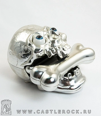 телефон череп с костью (металлик)