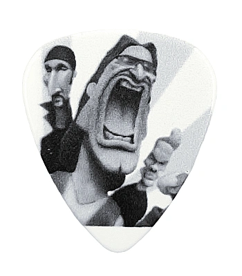 медиатор u2 (группа ч/б, шарж)