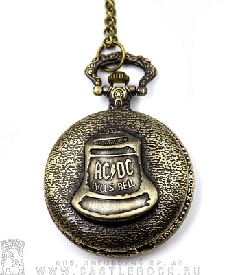 часы карманные на цепочке ac/dc "hell's bells" (бронза)