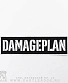 нашивка damageplan (белое лого)