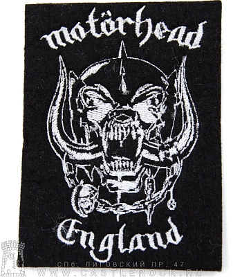 нашивка motorhead "england" (вышивка)