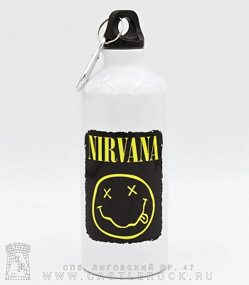 фляга с карабином nirvana 600 мл