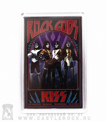 магнит прямоугольный kiss "rock gods"