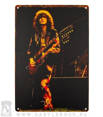 табличка led zeppelin jimmy page (черная)