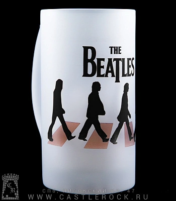 кружка пивная стеклянная beatles "abbey road"