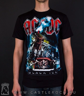футболка ac/dc "black ice" (паровоз)