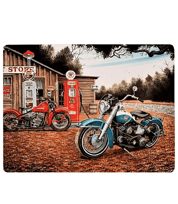 табличка байки на заправке