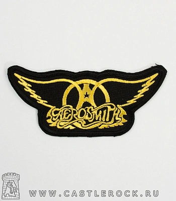 нашивка aerosmith (лого желтое, вышивка)