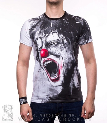 футболка клоун pennywise (оно) (ч/б, полноформат)