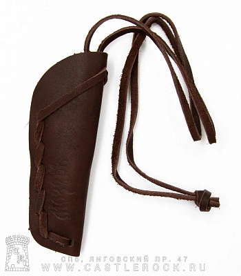 чехол для варгана кожаный (с защитой язычка, коричневый) vb-2