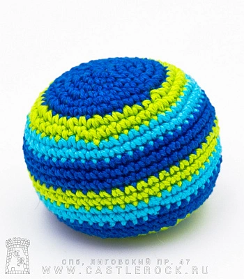 сокс полосатый (синий, салатовый, голубой, пластиковые гранулы)