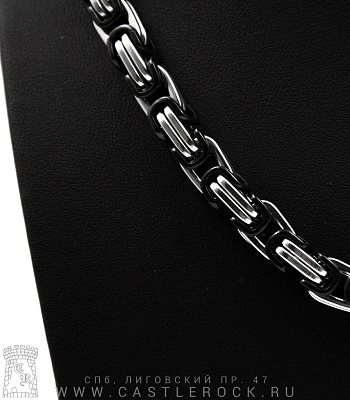 цепь стальная бисмарк (черные вставки, 8 мм)