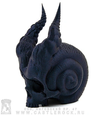 статуэтка череп демона (3d печать, черная)