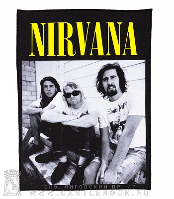 нашивка на спину nirvana (группа ч/б)