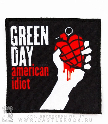 нашивка green day "american idiot" (квадратная)