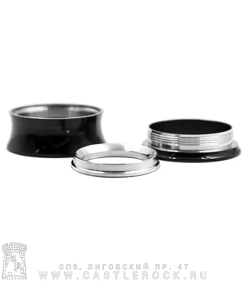 Тоннель Сталь Тонкостенный Черный (комбинированный, с внутренней резьбой) 22 мм