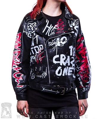 косуха женская к/з оверсайз с росписью 2249 косуха женская к/з оверсайз с росписью 2249