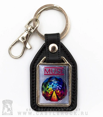 брелок прямоугольный на подкладке muse "the resistance"