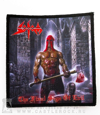 нашивка sodom "the final sign of evil"
