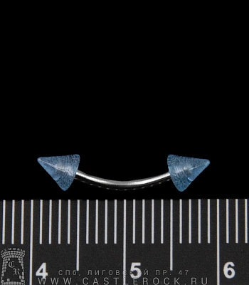 Микробанан Сталь с Акриловыми Шипами (голубыми) 1,2 х 10 х 4/4