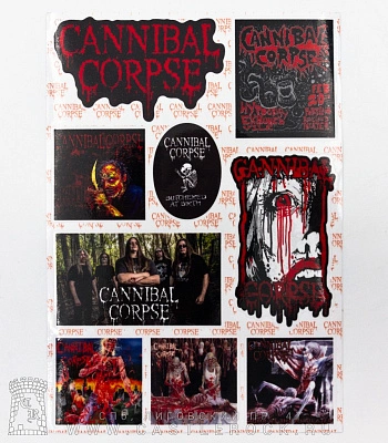 набор наклеек cannibal corpse (стикерпак)