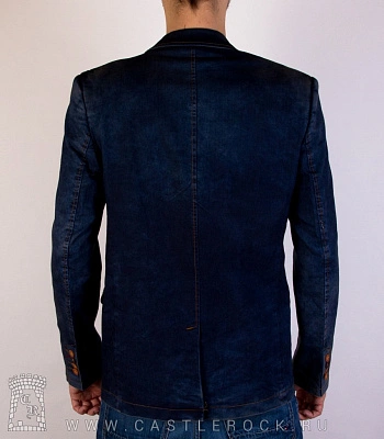 пиджак джинсовый синий темный