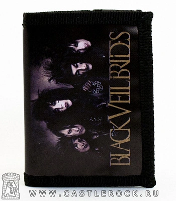 кошелек black veil brides (группа, надпись желтая, к/з)