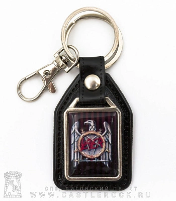 брелок прямоугольный на подкладке slayer (орел)