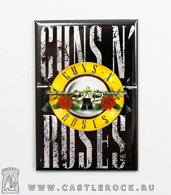 магнит прямоугольный guns'n'roses (лого)