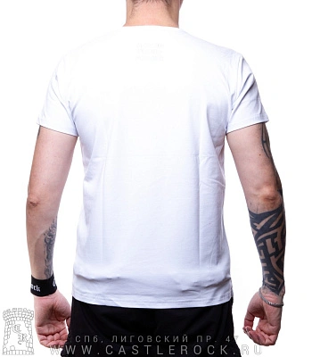 футболка обезьяна в шапке (белая, светится)