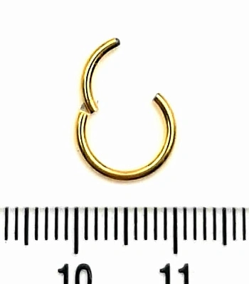 Сегментное Кольцо Кликер Сталь Золотистое 1,2 х 8