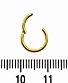 Сегментное Кольцо Кликер Сталь Золотистое 1,2 х 8