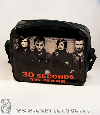 сумка к/з 30 seconds to mars (группа, сепия)