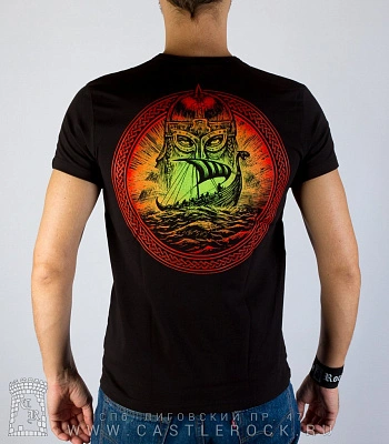 футболка викинг и волки (светится)