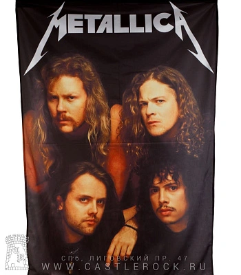 постер тканевый metallica (группа, лица)