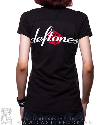 женская футболка deftones (череп)