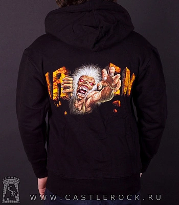 балахон на молнии iron maiden "killers" (цветной принт)