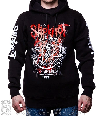 балахон slipknot "des moines. iowa 1995" (принт большой)