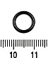 Сегментное Кольцо Сталь Черное 1,6 х 8