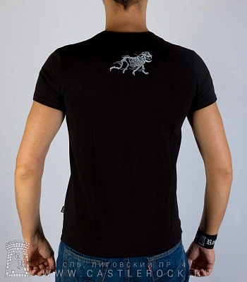 футболка скелет на велосипеде "ride your bike and never die" (светится)